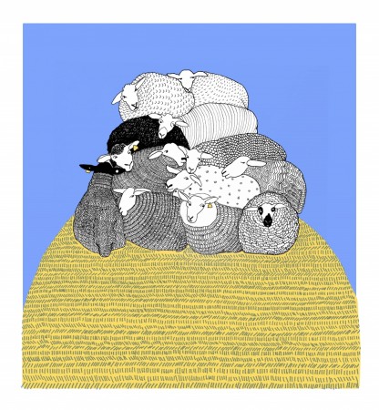 Sheep in a heap II